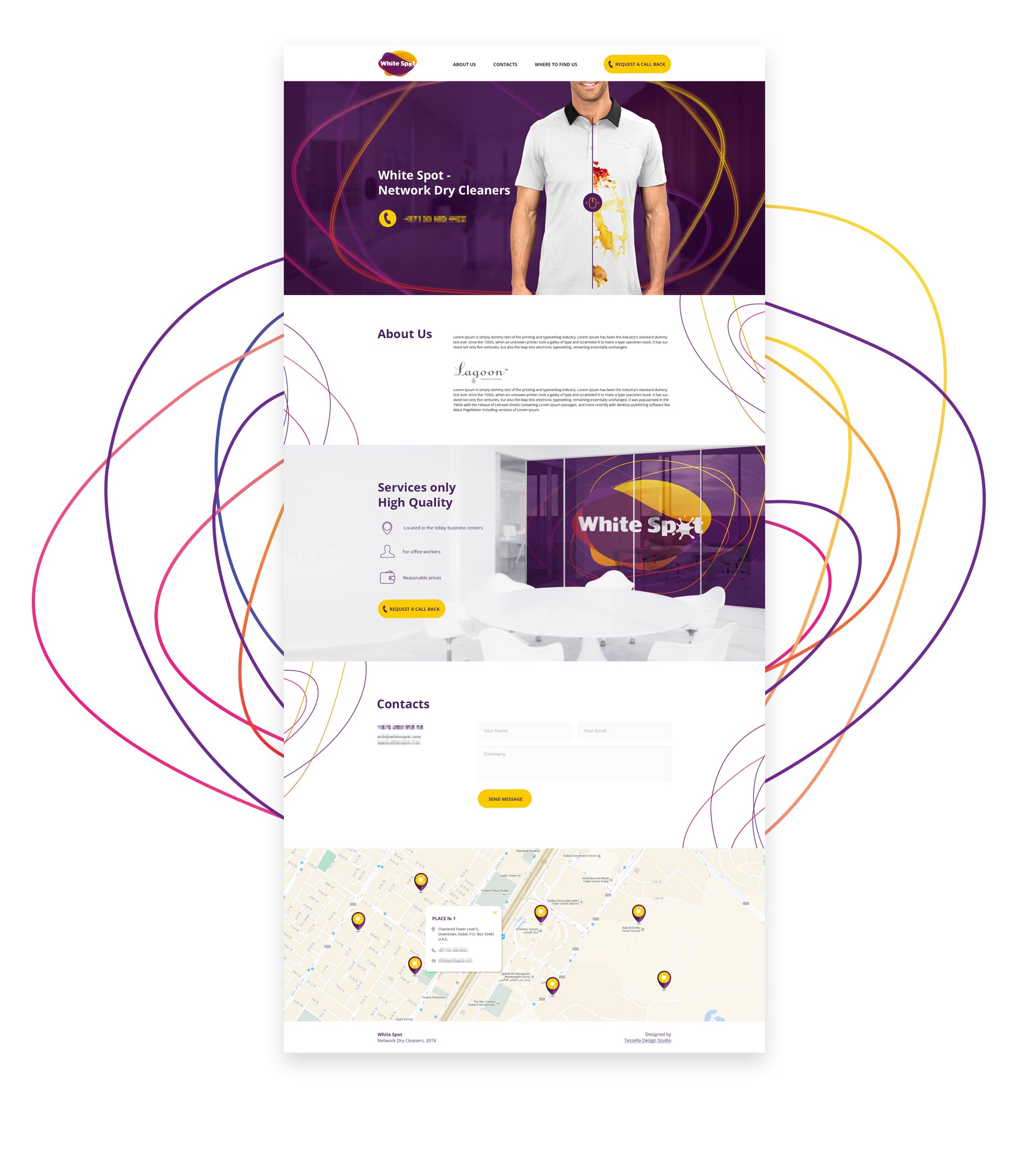 White Spot Laundry website in Dubai