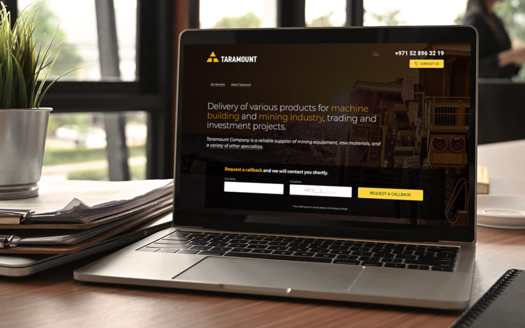 Landing Page for Taramount Company - Tessella Studio, Landing Pages